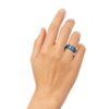 anillo de acero azul protección energética