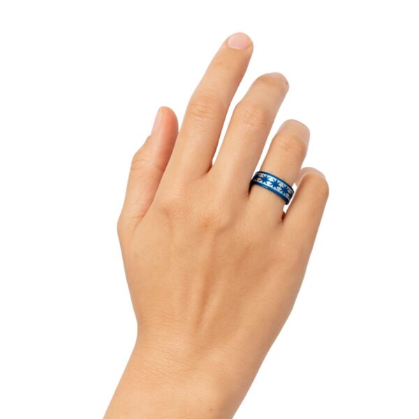 anillo de acero azul protección energética anillo de acero azul protección energética